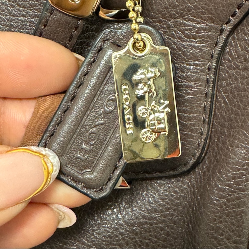 Coach Brown Leather Madison Madeline East/West Satchel Bag - Picture 8 of 8